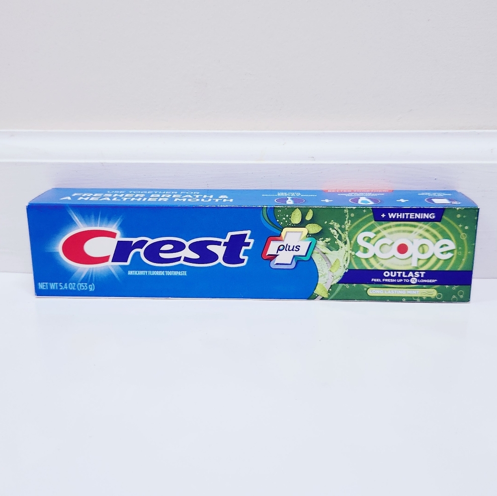 🍭7/$15 Crest Complete Plus Scope Outlast Whitening Fluoride Toothpaste